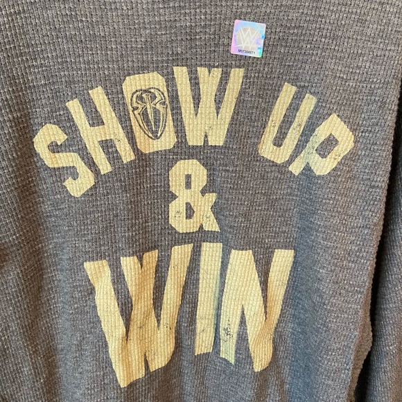 WWE Roman Reigns Show Up and Win Waffle Knit Tee - Picture 7 of 7